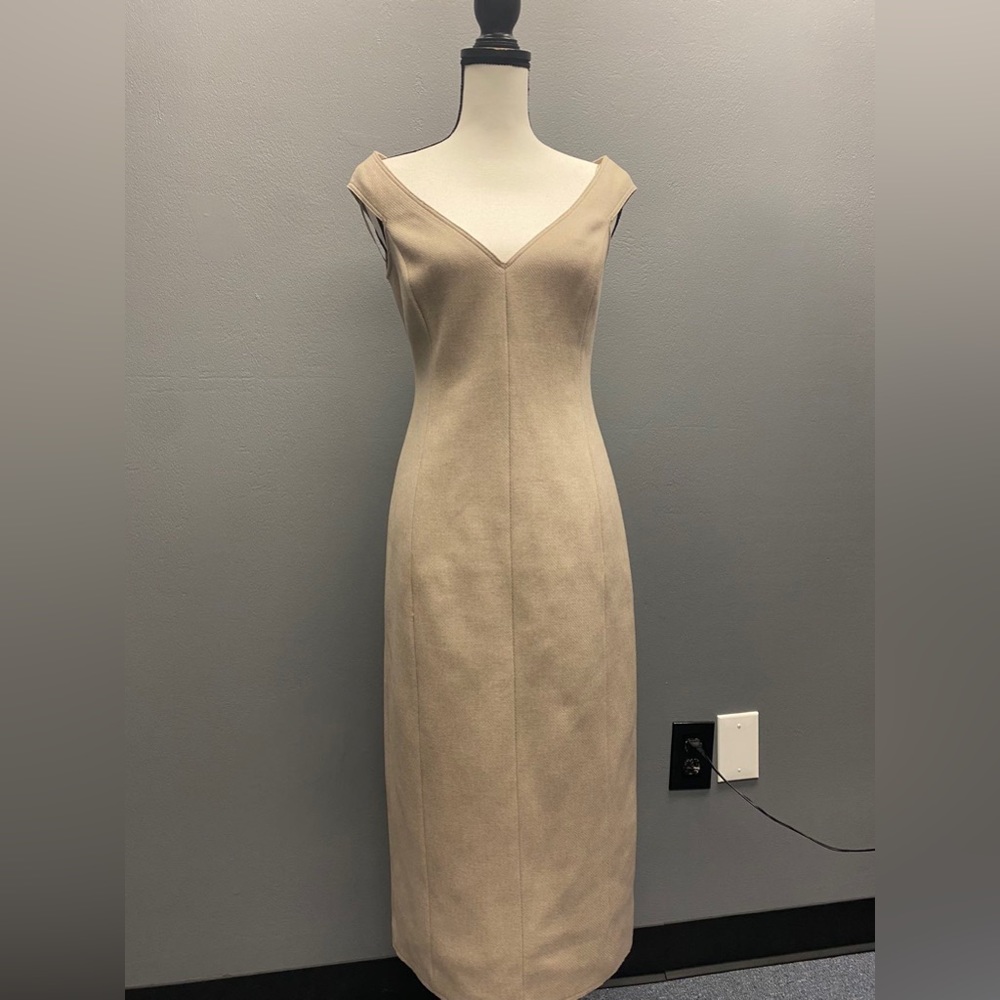 NWT Theory off the Shoulder Dress in Wool Twill original $795 - Picture 5 of 5